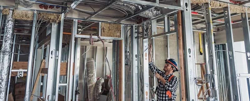 electrician installing wiring